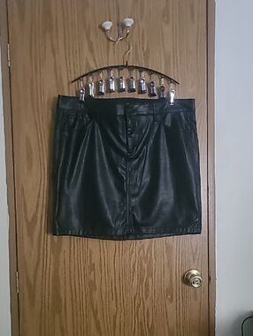 Torrid Black Faux Leather Mini Skirt